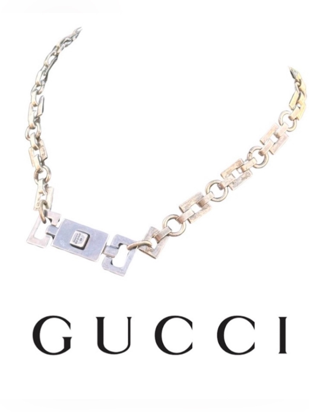 Handmade Authentic Gucci Upcycled Hardware Necklace